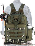 Fishing Backpack with Rod Holder Fishing Tackle Bag Fishing Gear Bag