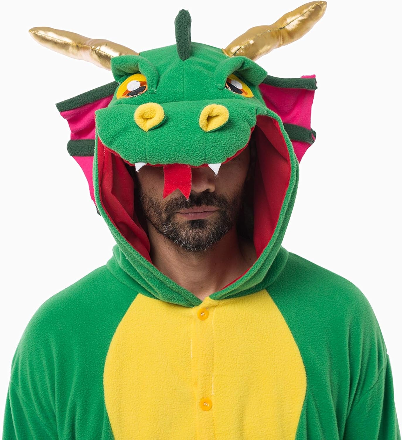 Unisex Adult Pajama Plush Onesie One Piece Dragon Animal Costume
