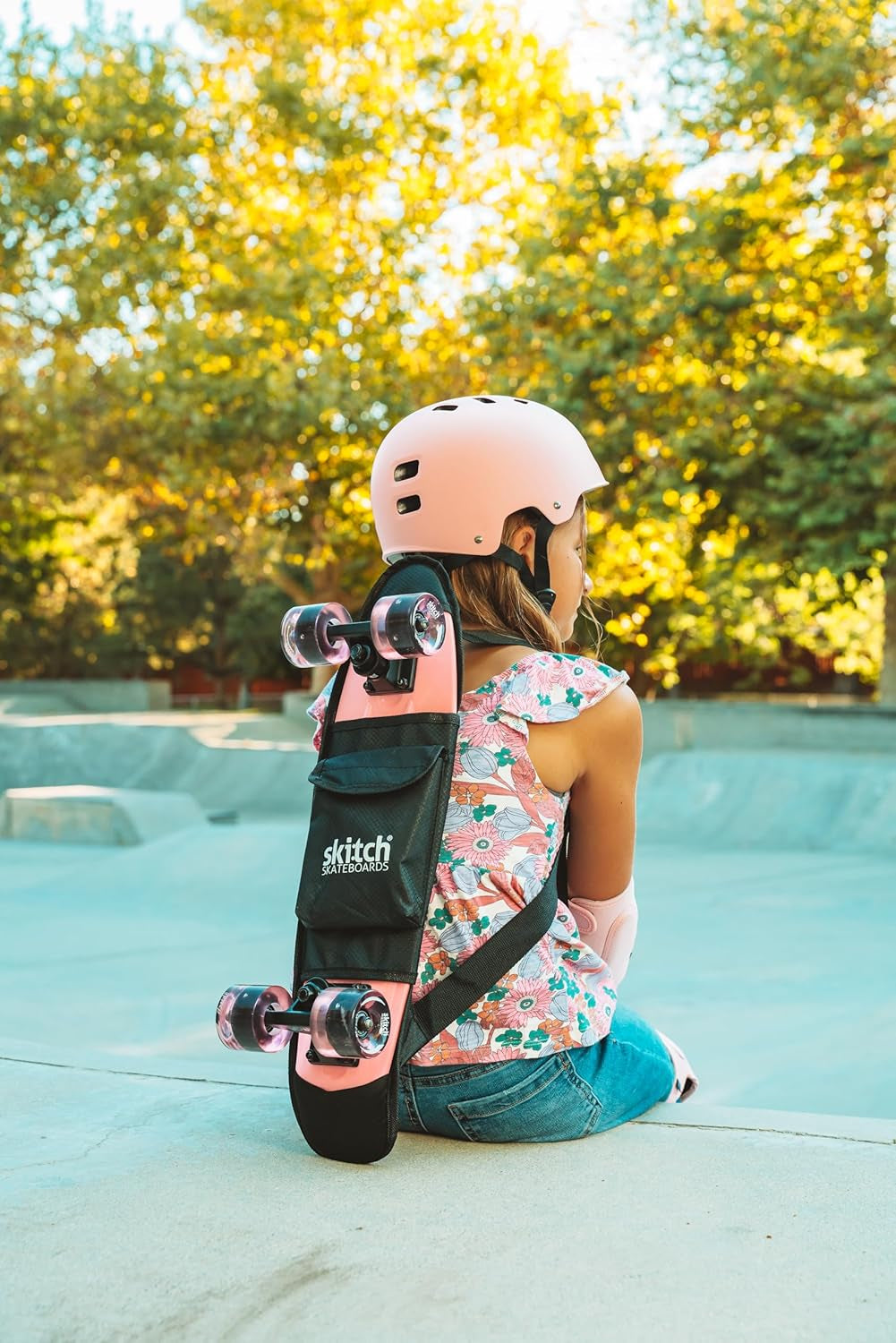 Complete Skateboard Gift Set for All Ages with 22 Inch Mini Cruiser Board + Skateboard Backpack + Skate Tool + Tote Bag