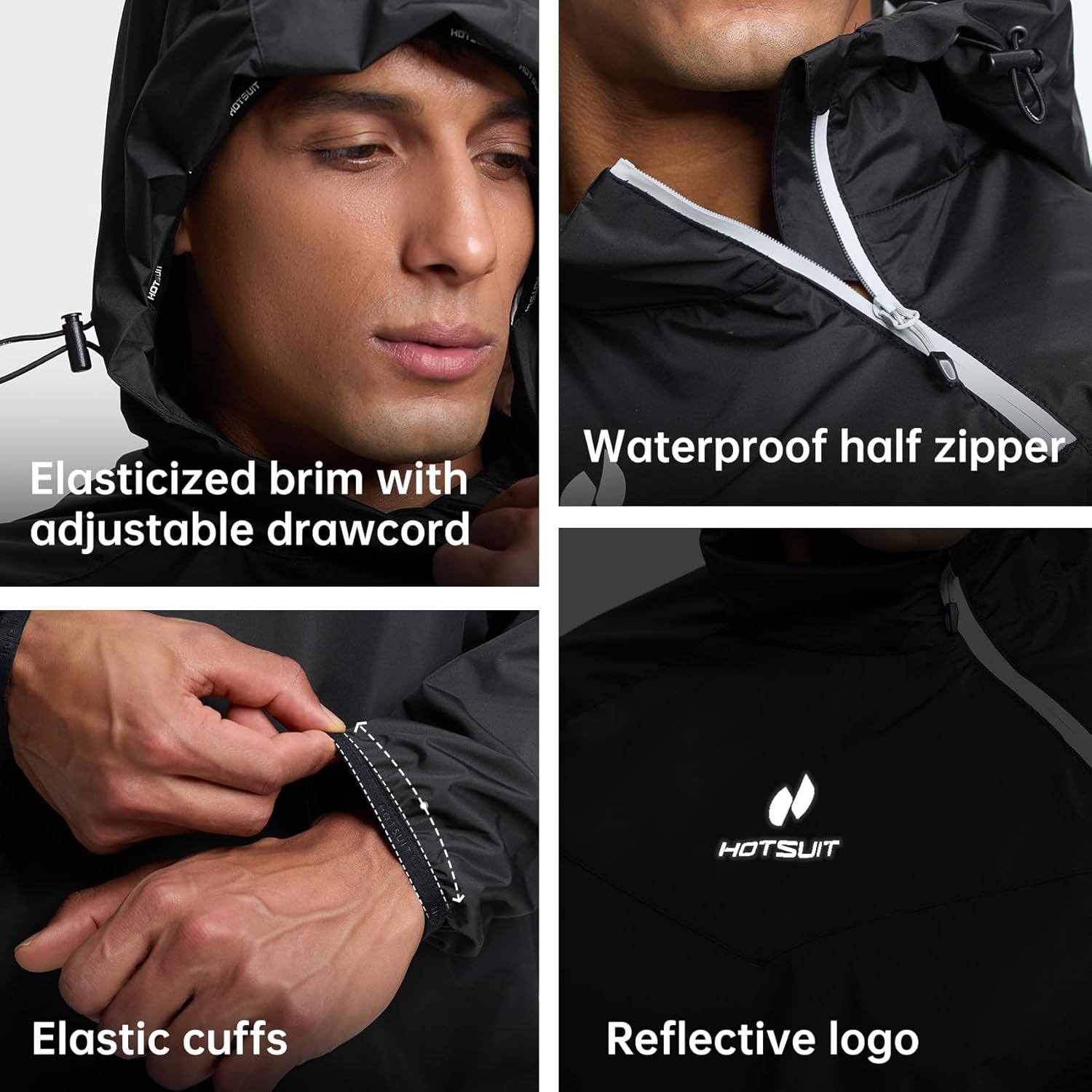 Sauna Suit Jacket Men Weight Loss Gym Exercise Sweat Suits Gym Workout