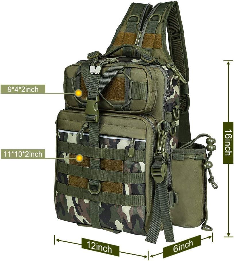 Fishing Backpack with Rod Holder Fishing Tackle Bag Fishing Gear Bag