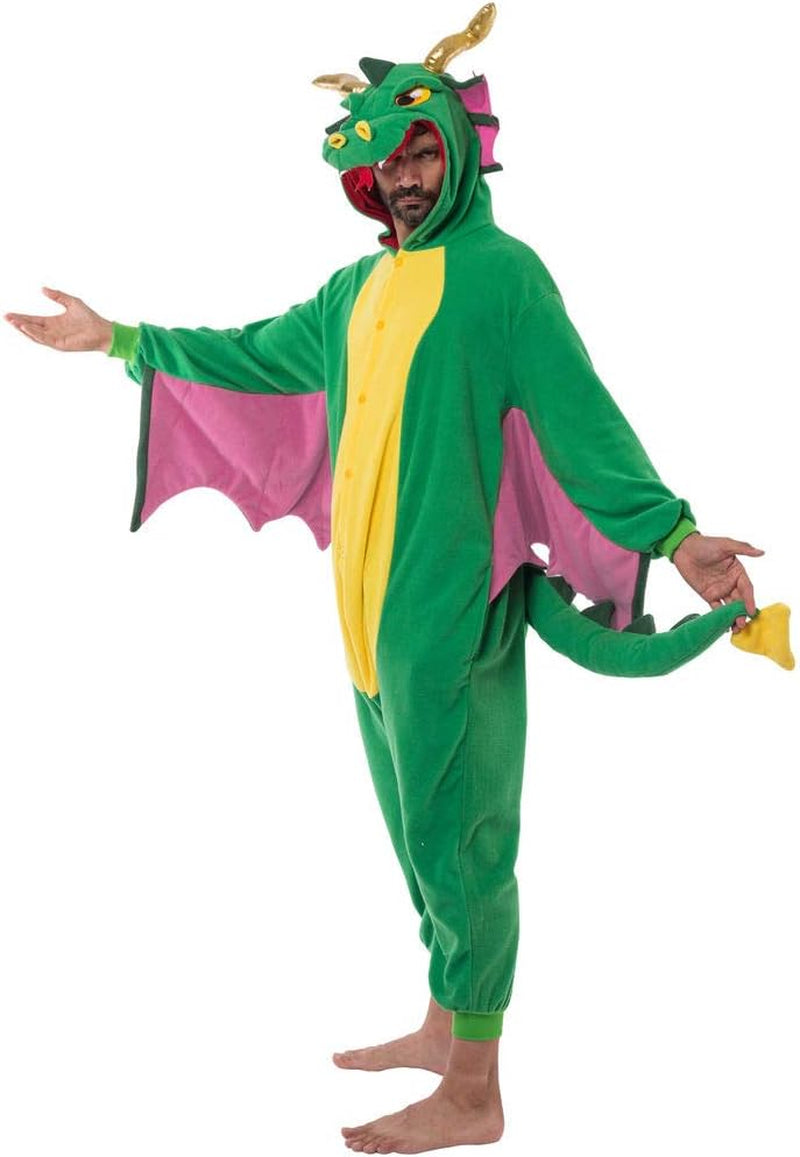 Unisex Adult Pajama Plush Onesie One Piece Dragon Animal Costume