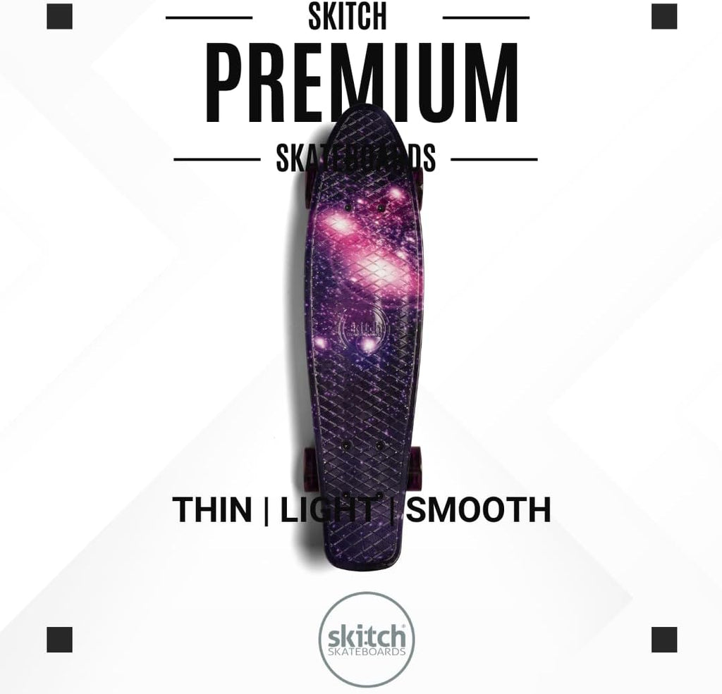Complete Skateboard Gift Set for All Ages with 22 Inch Mini Cruiser Board + Skateboard Backpack + Skate Tool + Tote Bag