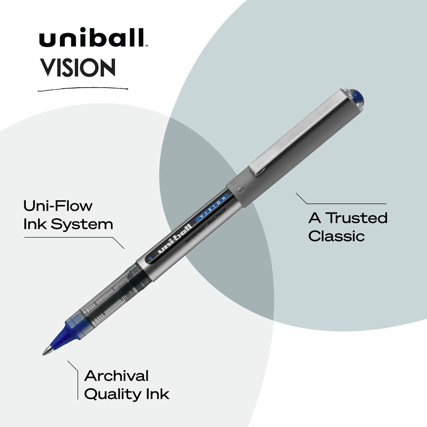 Uniball Vision Rollerball Pens in Blue, Fine 0.7Mm Pens | Office Supplies Sold by Uniball Are Gel Pens, Colored Pens, Ink Pens, Ballpoint, Pen, Fine Point Pen, Gel Pen
