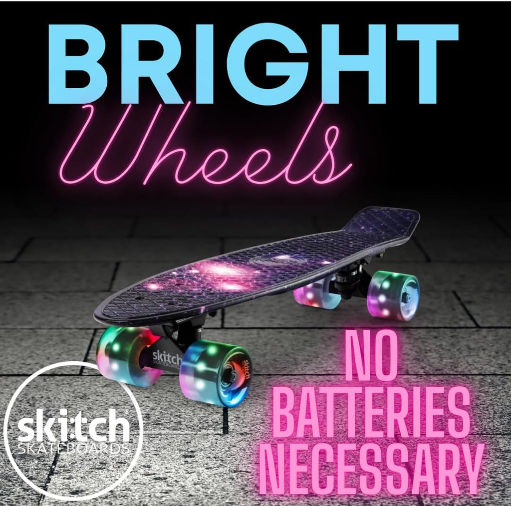 Complete Skateboard Gift Set for All Ages with 22 Inch Mini Cruiser Board + Skateboard Backpack + Skate Tool + Tote Bag
