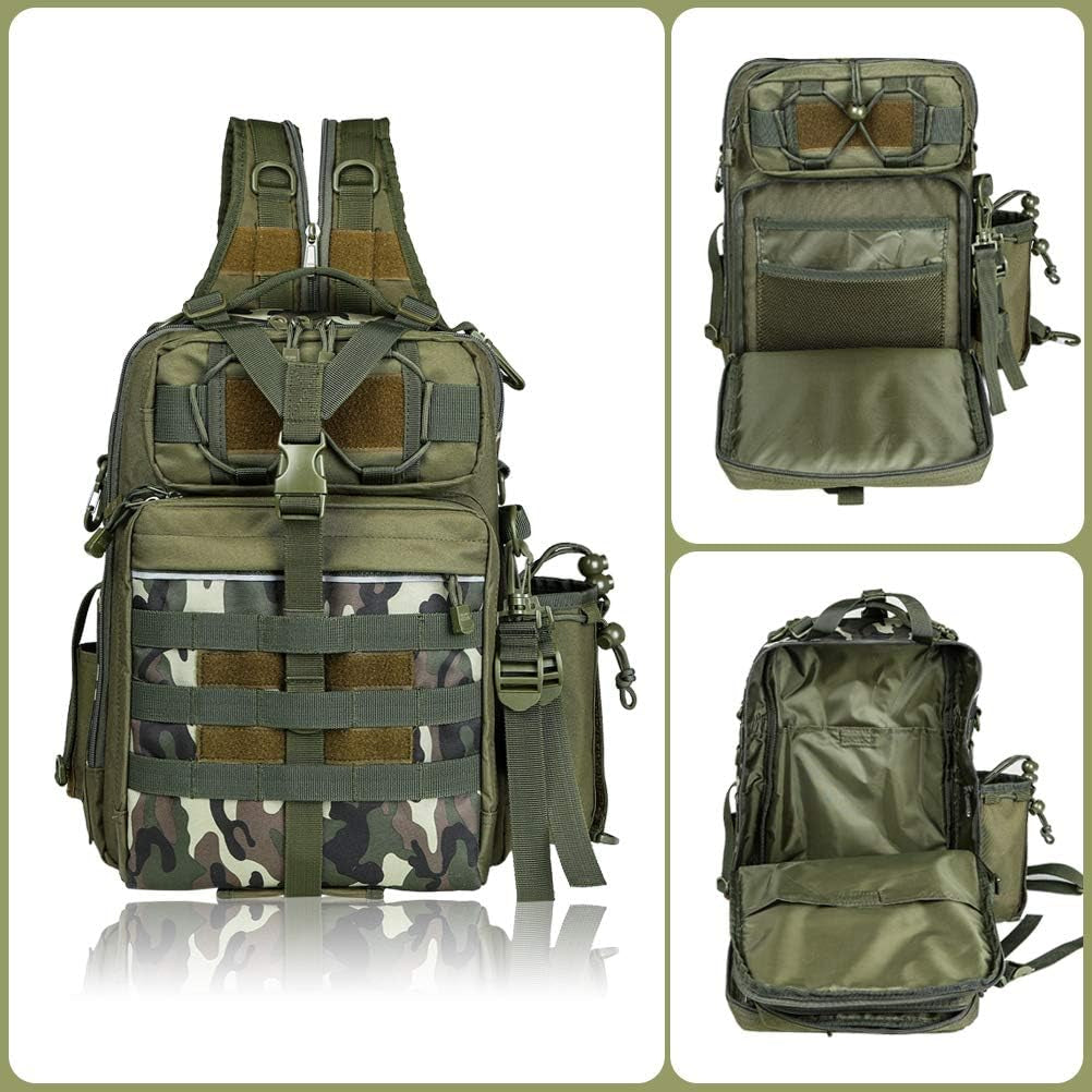 Fishing Backpack with Rod Holder Fishing Tackle Bag Fishing Gear Bag